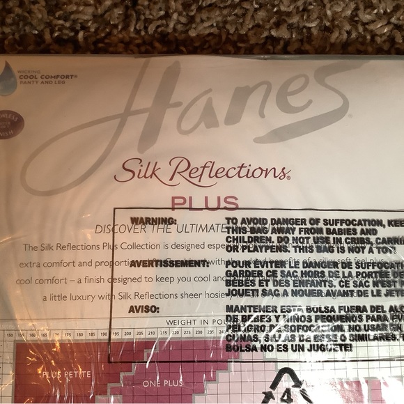 Hanes Silk Reflections control top pantyhose, barely black, size: Two Pl… - Picture 7 of 10